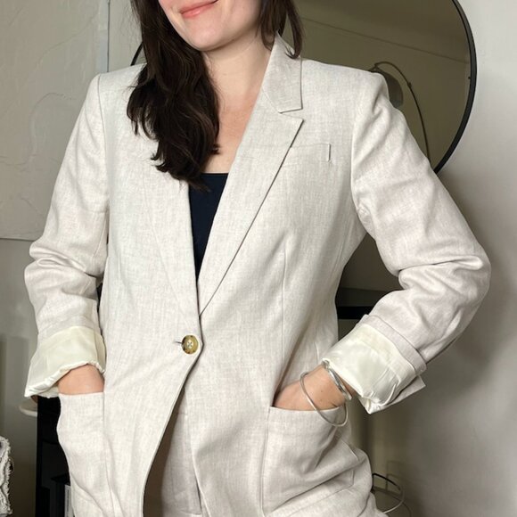 J.CREW HELENA(Brand new w/ Tags) Linen Blend Blazer Suit Set - Picture 15 of 16
